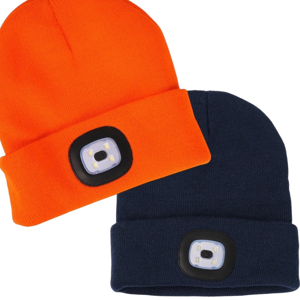 Unisex LED Beanie Knit Skull Cap USB Rechargeable NWT NIP